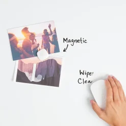 Outlet Magnetic Dry Erase Whiteboard, White Decor Frame, 30