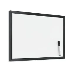 New Magnetic Dry Erase Whiteboard, Black MDF Frame, 23" x 17" (307U00-01) Dry Erase