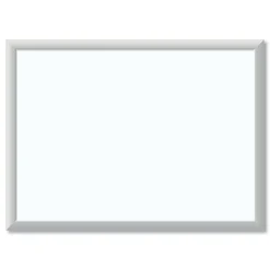 New Melamine Dry Erase Whiteboard, Silver Aluminum Frame, 23" x 17" (00030AANNN) Dry Erase
