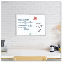 New Melamine Dry Erase Whiteboard, Silver Aluminum Frame, 23" x 17" (00030AANNN) Dry Erase