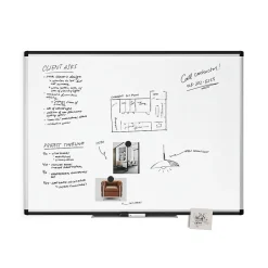 New PINIT Steel Dry-Erase Whiteboard, Aluminum Frame, 4' x 3' (2807U00-01) Dry Erase