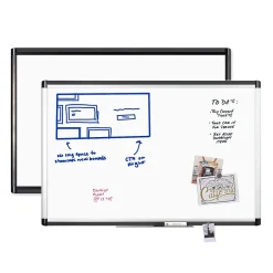 Best PINIT Steel Dry-Erase Whiteboard, Aluminum Frame, 3' x 2' (2805U00-01) Dry Erase