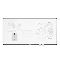 Online PINIT Steel Dry-Erase Whiteboard, Aluminum Frame, 8' x 4' (2809U00-01) Dry Erase