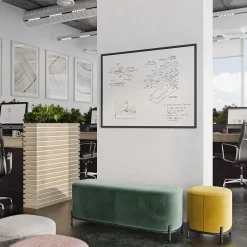 Discount Steel Dry-Erase Whiteboard, Fiberboard Frame, 4' x 3' (2893U00-01) Dry Erase