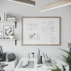 New Steel Dry-Erase Whiteboard, MDF Frame, 3' x 4' (4893U00-01) Dry Erase