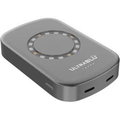 UltraBlu MagSafe Wireless USB Type-C Power Bank, 5000mAh, Gray (UBG020923)