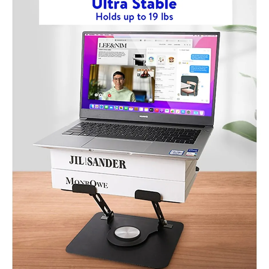 Uncaged Ergonomics 10.2" x 10" Metal Swivel Laptop Stand 2.0, (SLS-)