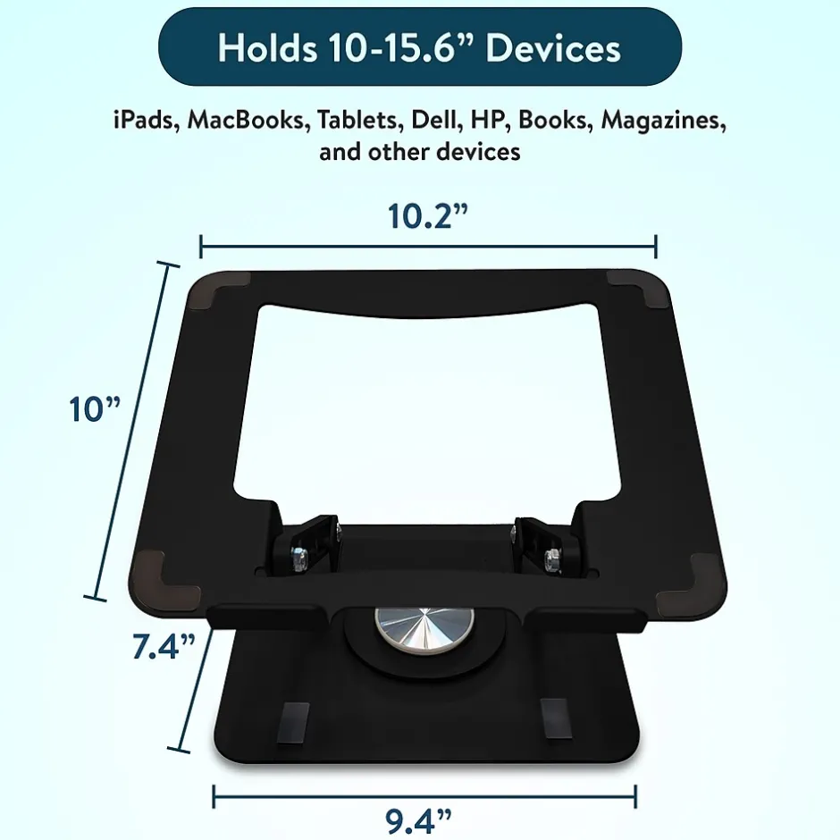 Uncaged Ergonomics 10.2" x 10" Metal Swivel Laptop Stand 2.0, (SLS-)