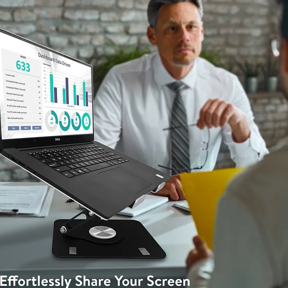 Uncaged Ergonomics 10.2" x 10" Metal Swivel Laptop Stand 2.0, (SLS-)