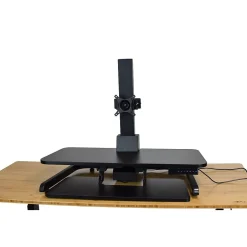 New Electric Standing Desk Conversion Powered Sit to Stand Converter, Black (ESDC-b) Standing Desks