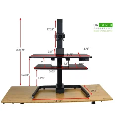 New Electric Standing Desk Conversion Powered Sit to Stand Converter, Black (ESDC-b) Standing Desks