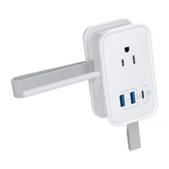 Surge Protectors & Power Strips<Uncaged Ergonomics 3-Outlet 3-USB Port Power Strip, 3', White (TC-w)