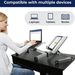 Uncaged Ergonomics WorkEZ Ergonomic Laptop Cooling Stand, Light Silver (WELS)