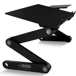 WORKEZ Uncaged Ergonomics Best 16.5" x 11" Aluminum Laptop Stand, Black (WEBLS-b)