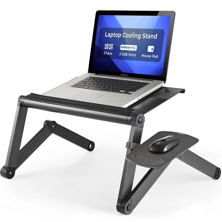 Uncaged Ergonomics WorkEZ Cool Laptop Riser, Black (WECB)