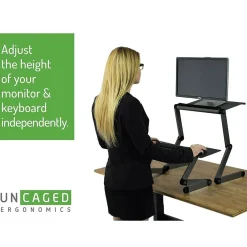 Clearance WorkEZ Standing Desk, Black (WESDB) Standing Desks
