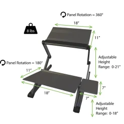 Clearance WorkEZ Standing Desk, Black (WESDB) Standing Desks