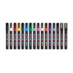 uni-ball Uni POSCA Permanent Specialty Marker, Fine Bullet Tip, Assorted Colors, 16/Pack (PC3M16C) Clearance