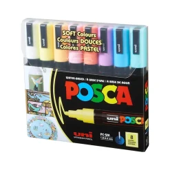 uni-ball Posca PC-5M Paint Markers, Bullet Tip, Assorted Colors, 8/Pack (PC5M8CSOFTCOLORS) Discount