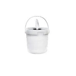 Unimed Defender ES Plastic Bucket Lid, Black/White, 5/Box (JPWL515200)