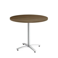 Best ™ Multipurpose 36" Round Pinnacle Laminate Seated Height Silver Base Table (54793) Conference Room Tables
