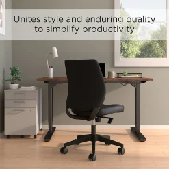 Best ™ Essentials™ Ergonomic Armless Fabric Task Chair, Black (UN59382) Office Chairs