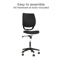 Best ™ Essentials™ Ergonomic Armless Fabric Task Chair, Black (UN59382) Office Chairs