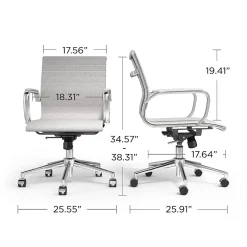 ™ Everell Ergonomic Fabric Manager Chair, Heather Gray (53279) Office Chairs