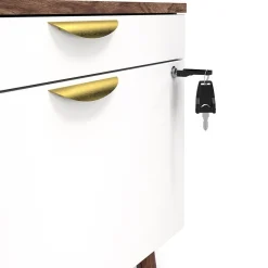 Sale ™ MidMod 2-Drawer Mobile Lateral File Cabinet, Letter/Legal, Lockable, 21.1