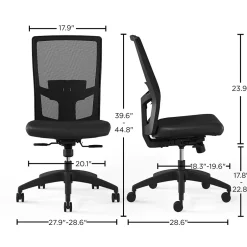 Best ™ Workplace2.0™ 500 Series Armless Vinyl Task Chair, Black 52266) Office Chairs