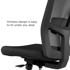 Best ™ Workplace2.0™ 500 Series Armless Fabric Task Chair, Black, (52257) Office Chairs