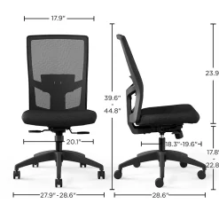 Best ™ Workplace2.0™ 500 Series Armless Fabric Task Chair, Black, (52257) Office Chairs