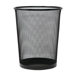 Universal , Steel Mesh Trash Can with no Lid, Black, 4.5 gal. (UNV20008)