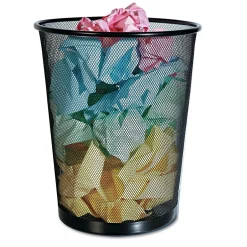 Universal , Steel Mesh Trash Can with no Lid, Black, 4.5 gal. (UNV20008)