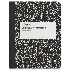 Universal Composition Book, College Rule, 7 1/2 X 9 3/4, White, 100 Sheets Hot