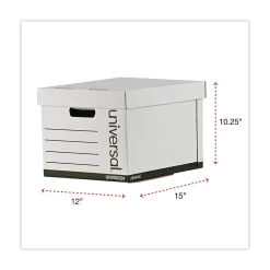 Universal Corrugated Boxes, Letter/Legal Size, White, 12/Carton (UNV95224) New