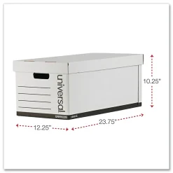 Universal Corrugated File Box with Lift Off Lid, 12/Carton (UNV95220)