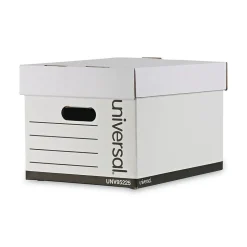 Universal Extra-Strength Storage Box, Letter/Legal Size, White, Stacking Strength 1,500 lbs., 12/Ct Clearance