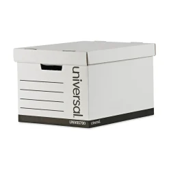 Universal File Box, Letter/Legal Size, White, 12/Carton (UNV85700) New