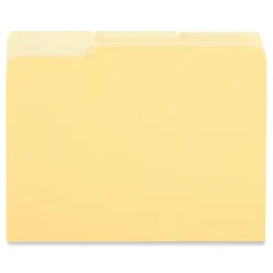 Universal File Folder, Straight Cut, Letter Size, Yellow, 100/Box (UNV12304) Outlet