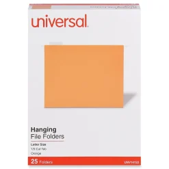 Universal Hanging File Folder, Letter Size, Orange, 25/Box (UNV14122)