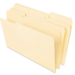 Universal Heavy Duty File Folders, 1/3 Cut One-Ply Top Tab, Letter, Manila, 50/pack New
