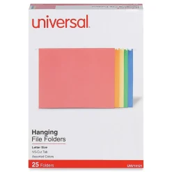 Universal Recycled Hanging File Folders, Letter Size, Assorted Colors, 25/Box (UNV14121) Best