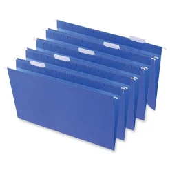 Universal Recycled Hanging File Folder, Legal Size, Blue, 25/Box (UNV14216) Clearance