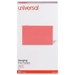 Universal Recycled Hanging File Folder, Legal Size, Red, 25/Box (UNV14218) New