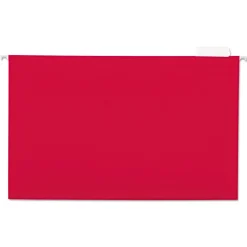 Universal Recycled Hanging File Folder, Legal Size, Red, 25/Box (UNV14218) New