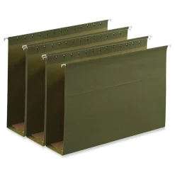 Universal Reinforced Recycled Hanging File Folder, Legal Size, Green, 25/Box (UNV14153) Online