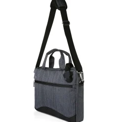Vangoddy Laptop Messenger, Black/Gray Nylon (NBKLEA608)