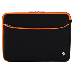 Vangoddy Neoprene Laptop Carrying Sleeve Fits up to 13" Laptops (Black with Orange Trim)