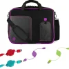 Vangoddy Office Busines Travel 14" Nylon Water Resistant Laptop Bag, Black/Purple (PT_000001247) Sale